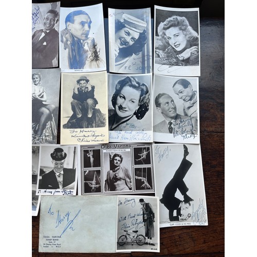 400B - A SELECTION OF PROMOTIONAL PHOTOGRAPH CARDS FOR VAUDEVILLE AND THEATRICAL ACTS, COLLECTED AT THE DEF... 