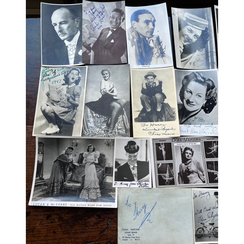 400B - A SELECTION OF PROMOTIONAL PHOTOGRAPH CARDS FOR VAUDEVILLE AND THEATRICAL ACTS, COLLECTED AT THE DEF... 