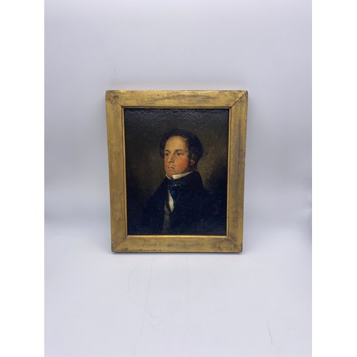 538 - JAMES LAUDER 1811-1869 SCOTTISH SCHOOL OILS ON BOARD HALF LENGTH PORTRAIT OF JOHN STRONACH