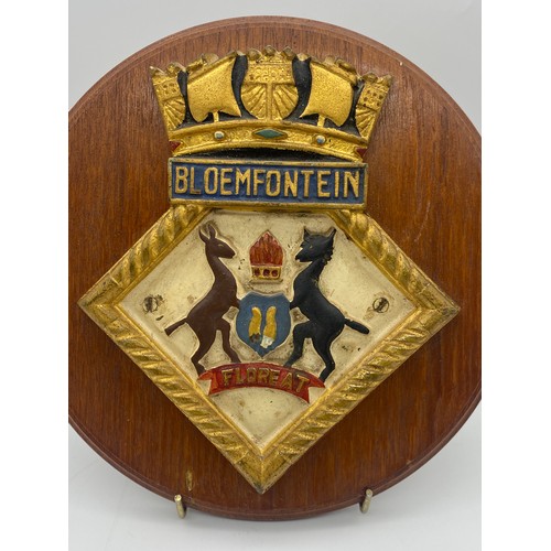 574 - BLOEMFONTEIN ARMORIAL CAST PLAQUE