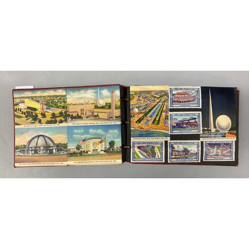 553 - ALBUM 1939 WORLD FAIR NEWYORK STAMPS AND POSTCARDS