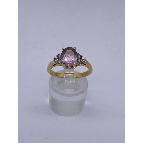 423A - 10 SILVER AND WHITE METAL ENAMEL AND  AND SEMI PRECIOUS STONE SET DRESS RINGS INC. PLATED AMETHYST D... 