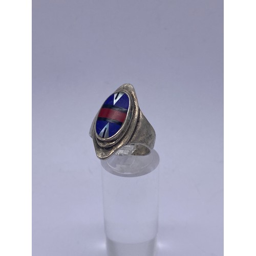 423 - 10 SILVER AND WHITE METAL ENAMEL AND  AND SEMI PRECIOUS STONE SET DRESS RINGS 1.3OZT OVERALL