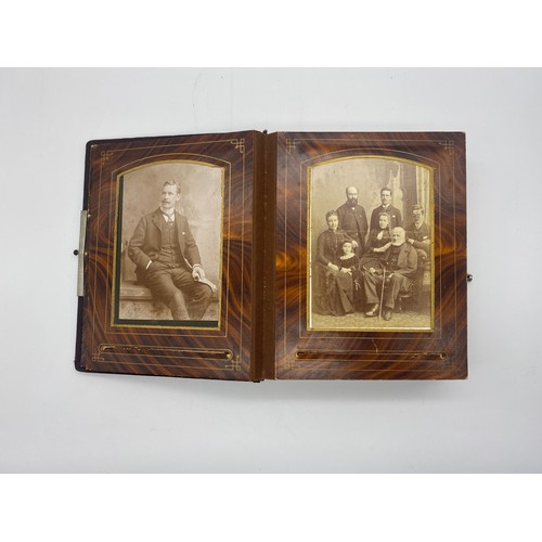 473 - LEATHER EMBOSSED BOUND PHOTOGRAPHIC PORTRAIT ALBUM CIRCA 1890-1910