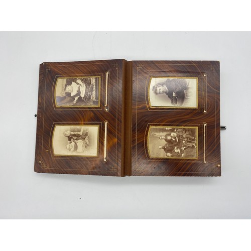 473 - LEATHER EMBOSSED BOUND PHOTOGRAPHIC PORTRAIT ALBUM CIRCA 1890-1910