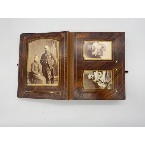 473 - LEATHER EMBOSSED BOUND PHOTOGRAPHIC PORTRAIT ALBUM CIRCA 1890-1910