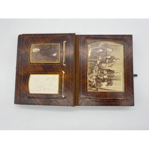 473 - LEATHER EMBOSSED BOUND PHOTOGRAPHIC PORTRAIT ALBUM CIRCA 1890-1910