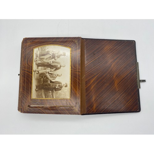 473 - LEATHER EMBOSSED BOUND PHOTOGRAPHIC PORTRAIT ALBUM CIRCA 1890-1910