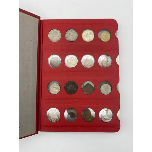 408 - COIN LIBRARY CONTAINING GB PRE DECIMAL COINS - FRENCH AND OTHER COUNTRIES, GB SIXPENCE