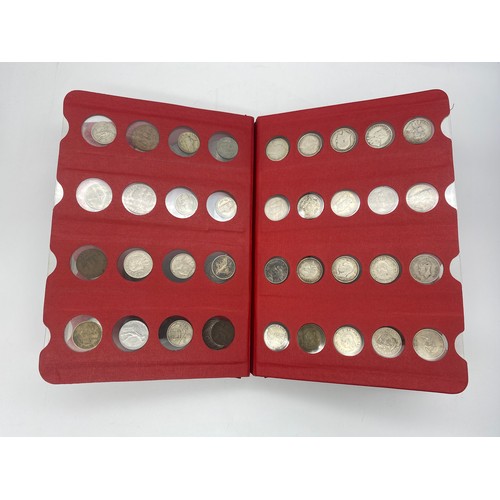 408 - COIN LIBRARY CONTAINING GB PRE DECIMAL COINS - FRENCH AND OTHER COUNTRIES, GB SIXPENCE