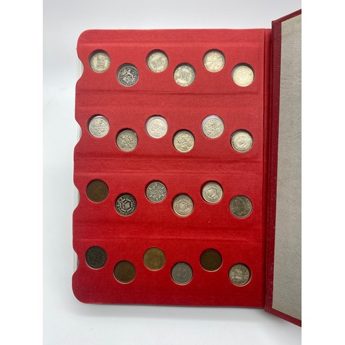 408 - COIN LIBRARY CONTAINING GB PRE DECIMAL COINS - FRENCH AND OTHER COUNTRIES, GB SIXPENCE