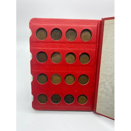 407 - COIN LIBRARY BINDER CONTAINING GB COMMEMORATIVE CROWNS, COMMONWEALTH NEW ZEALAND DOLLARS, PRE DECIMA... 