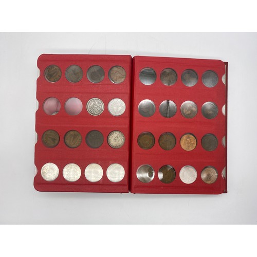 407 - COIN LIBRARY BINDER CONTAINING GB COMMEMORATIVE CROWNS, COMMONWEALTH NEW ZEALAND DOLLARS, PRE DECIMA... 