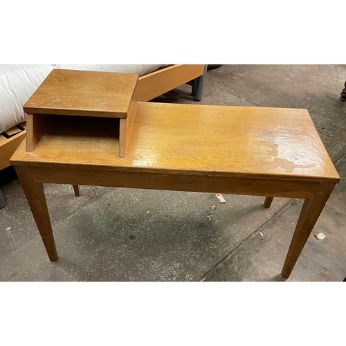 71 - OAK TELEPHONE HALL BENCH