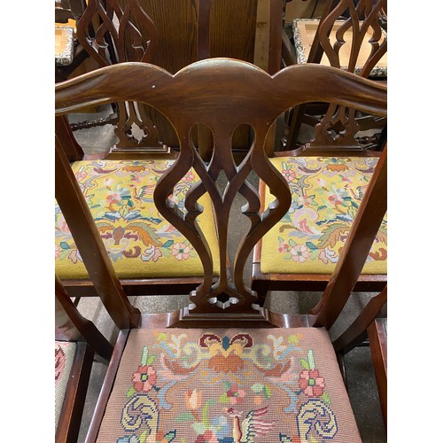 160 - SET OF FIVE 19TH CENTURY MAHOGANY GEORGIAN DESIGN DINING CHAIRS WITH DROP IN SEATS