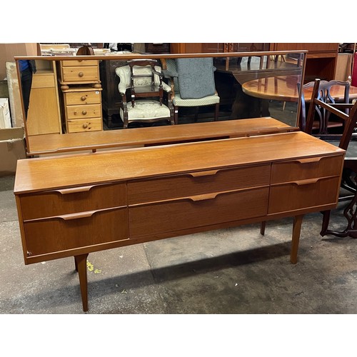 173 - 1970S TEAK SCHREIBER SIX DRAWER DRESSING TABLE