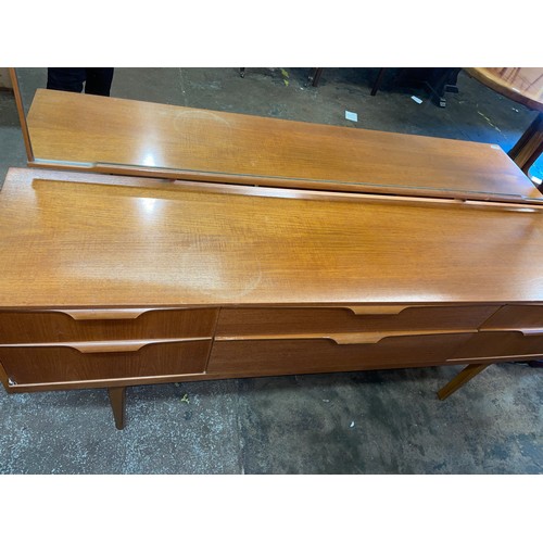 173 - 1970S TEAK SCHREIBER SIX DRAWER DRESSING TABLE