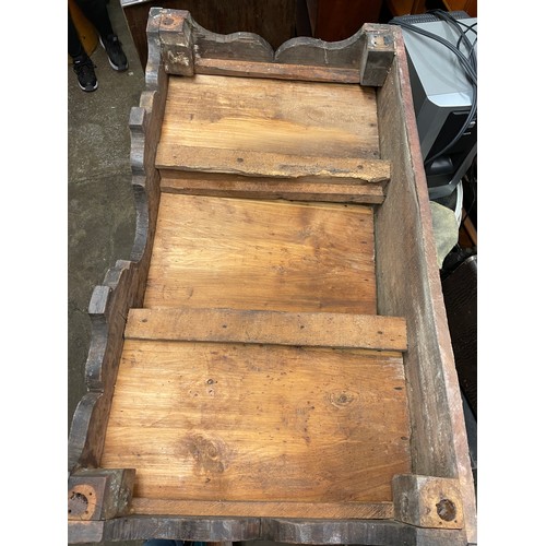 12 - MID 18TH CENTURY OAK TWO DRAWER OVER THREE DRAWER CHEST ON STAND REDUCED IN HEIGHT