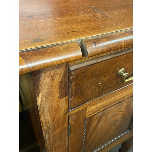 212 - REGENCY MAHOGANY IRISH GALLERY BACKED SIDEBOARD, 182CM W X 56CM D X 107CM HEIGHT (INCLUDING GALLERY)... 