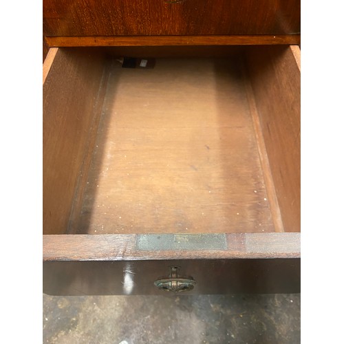 126 - EDWARDIAN MAHOGANY BOW FRONTED KNEEHOLE WRITING DESK WITH LEATHER SKIVER, 55.5CM D X 76CM H X 138CM ... 