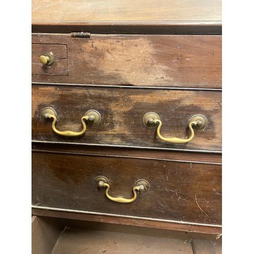 4 - MID 18TH CENTURY MAHOGANY BUREAU CABINET      
107cm W x 196cm H x 47cm D