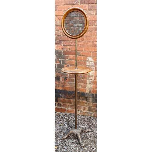 241 - EARLY 20TH CENTURY CIRCULAR SHAVING MIRROR VANITY STAND