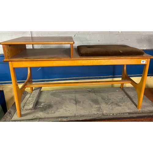 83 - BEECH TELEPHONE BENCH TABLE