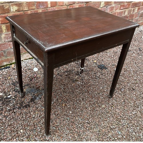 62 - 18TH CENTURY AND  LATER SIDE TABLE WITH SINGLE FRIEZE DRAWER