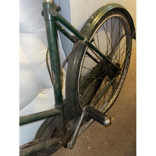 192 - GREEN THREE SPEED LADIES BICYCLE