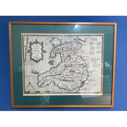 260 - ANTIQUARIAN MAP MODEL IMAGE OF WALES INCLUDING ITS COUNTIES ORIGINALLY CONTAINED IN THE 1595 EDITION... 