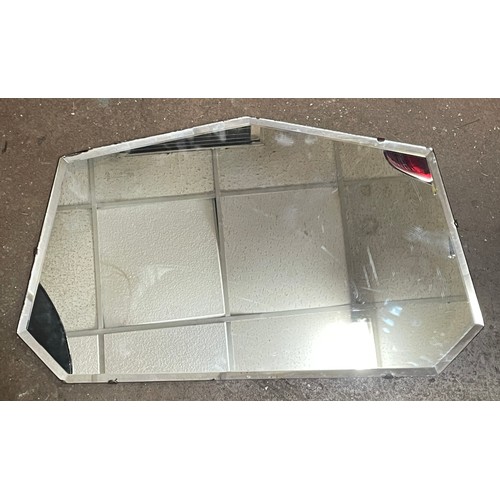 163 - SHAPED BEVELLED FRAMELESS MIRROR