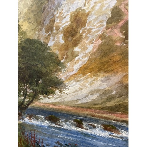 278 - JOHN THORLEY (1859 - 1933) WATERCOLOURS LAKELAND LANDSCAPES A PAIR FRAMED AND GLAZED 25CM X 34CM APP... 