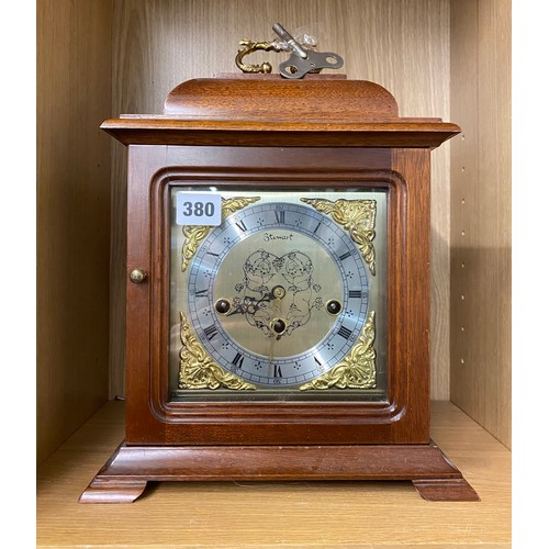 380 - 20TH CENTURY STUART 8 DAY CHIMING BRACKET TYPE CLOCK