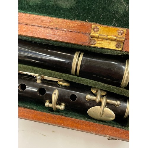 517 - LATE VICTORIAN JOHN GRAY AND SONS LONDON PICCOLO IN A MAHOGANY CASE A/F