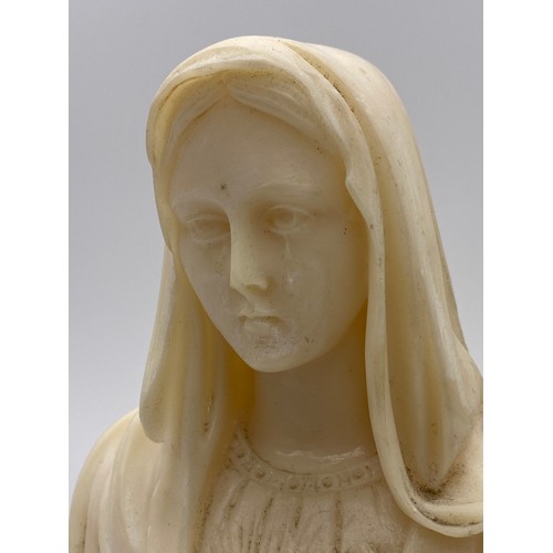 376 - RESIN BUST OF THE WEEPING MADONNA