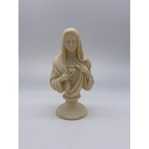 376 - RESIN BUST OF THE WEEPING MADONNA