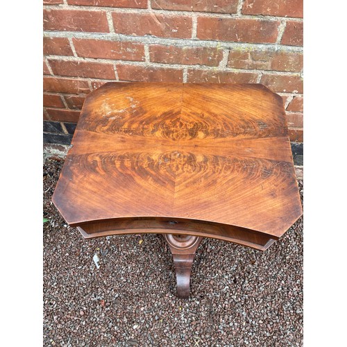 214 - VICTORIAN MAHOGANY FITTED PEDESTAL NEEDLEWORK TABLE