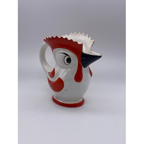 490 - DITMAR URBACH ART DECO POTTERY ROOSTER JUG A/F