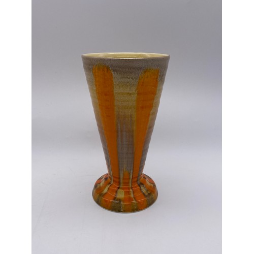 355 - PAIR OF SHELLEY HARMONY DRIP GLAZE CONICAL VASES