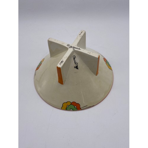 346 - CLARICE CLIFF BIZARRE CONICAL SUGAR BOWL