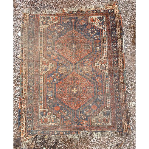 226 - 19TH CENTURY CAUCASIAN PRINGED RUG