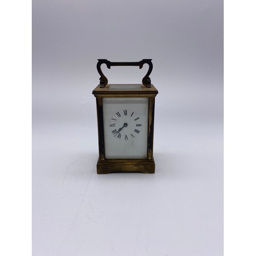 805 - BRASS CASED CARRIAGE CLOCK