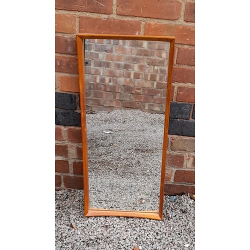 236A - TEAK RECTANGLE MIRROR