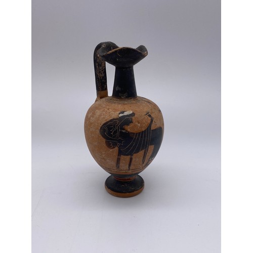 813 - GREEK CERAMIC OINOCHOE AND OTHER EARLY POTTERY VESSELS