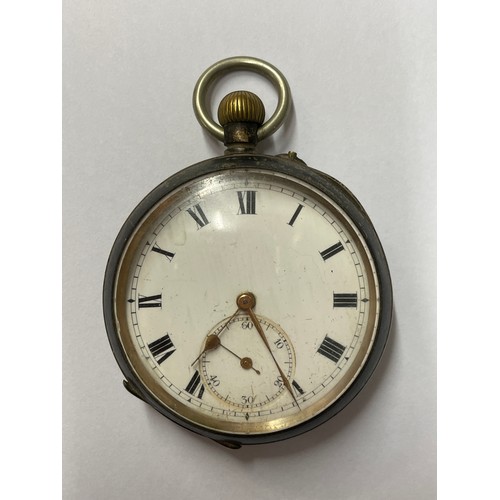 736A - 925 SILVER CASED LEAVER POCKET WATCH