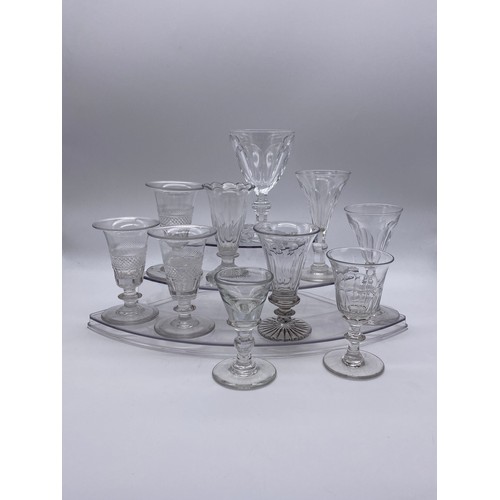 876 - SELECTION OF 19TH CENTURY DRINKING GLASSES