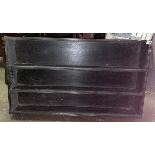 98 - BLACK ASH HANGING WALL SHELVES