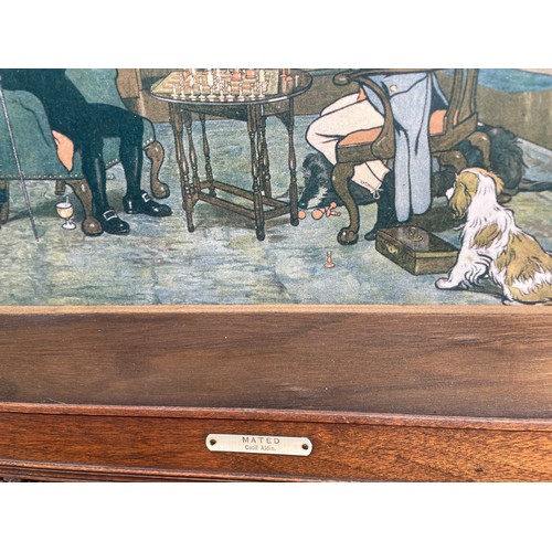 271 - PAIR OF LITHOGRAPHIC PRINTS ONE ENTITLED MATED AFTER CECIL ALDIN IN OAK FRAMES