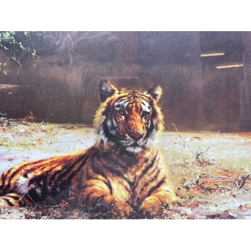 243 - DAVID SHEPHERD PRINT INDIAN SIESTA 249/1300 SIGNED IN PENCIL WITH INVOICE FRAMED AND GLAZED