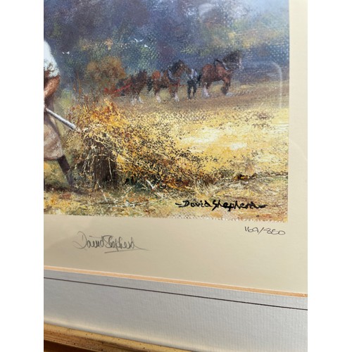 259 - DAVID SHEPHERD PRINT 169/850 WHILE THE SUN SHINES SIGNED IN PENCIL WITH BLIND PROOF STAMP